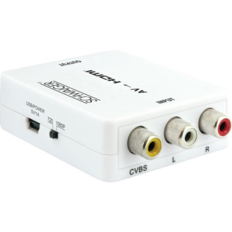 Schwaiger hdmrca01 513 conversor de vídeo con escalador 1920 x 1080 pixeles av a hdmi
