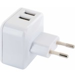 Schwaiger adaptador de carga 230v, 2xusb 2.0 a enchufe 1 x eurost.typc