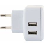Schwaiger adaptador de carga 230v, 2xusb 2.0 a enchufe 1 x eurost.typc