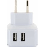 Schwaiger adaptador de carga 230v, 2xusb 2.0 a enchufe 1 x eurost.typc