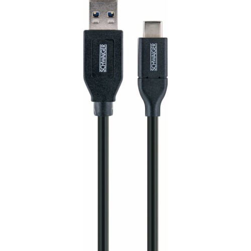 Schwaiger cable usb 3.0 a - conector usb 3.1 c, 0.50m negro