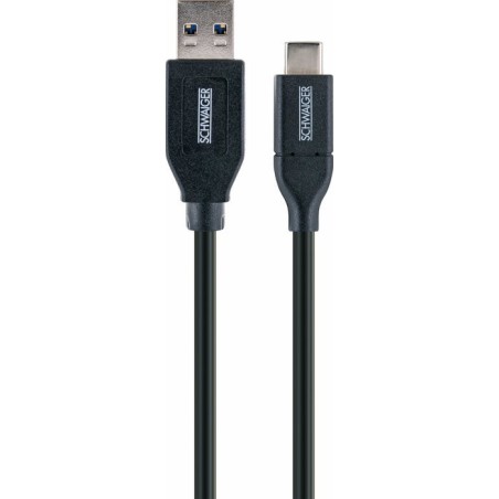 Schwaiger cable usb 3.0 a - conector usb 3.1 c, 0.50m negro