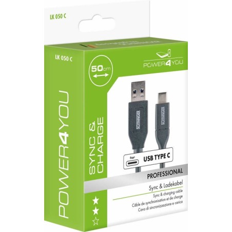 Schwaiger cable usb 3.0 a - conector usb 3.1 c, 0.50m negro