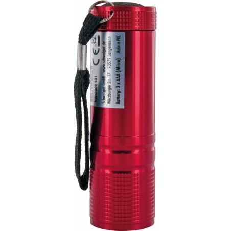 Mini linterna schwaiger cob, 90 lúmenes, roja
