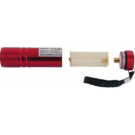 Mini linterna schwaiger cob, 90 lúmenes, roja