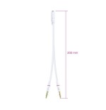 Nanocable cable adaptador audio jack 3.5mm hembra 4 pines a 2x jack 3.5mm macho 3 pines 0.20m - blanco