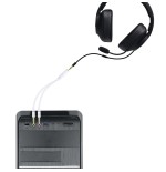 Nanocable cable adaptador audio jack 3.5mm hembra 4 pines a 2x jack 3.5mm macho 3 pines 0.20m - blanco