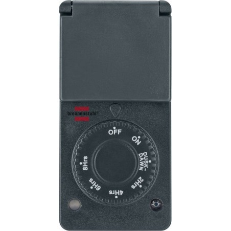 Brennenstuhl temporizador con sensor crepuscular ddt ip 44 1506120