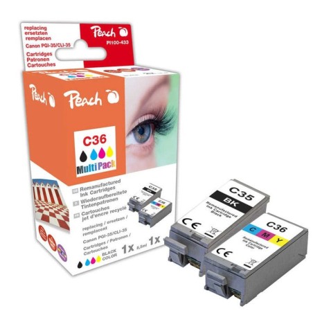 Peach tinta compatible canon  pgi-35/cli-36, pea, multi-pack, rem, fw