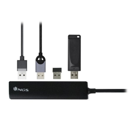 Hub ngs wonderhub4 usb 2.0 type-c 480 mbit/s negro