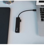 Hub ngs wonderhub4 usb 2.0 type-c 480 mbit/s negro