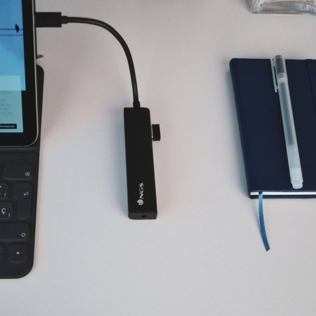 Hub ngs wonderhub4 usb 2.0 type-c 480 mbit/s negro