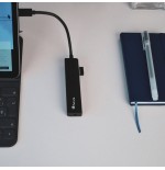 Hub ngs wonderhub4 usb 2.0 type-c 480 mbit/s negro