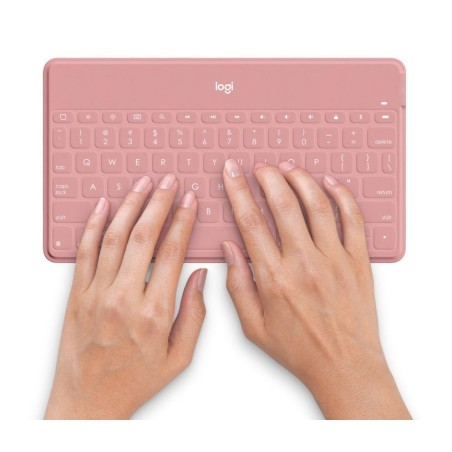 Teclado compacto inalámbrico por bluetooth logitech keys-to-go para iphone rosa