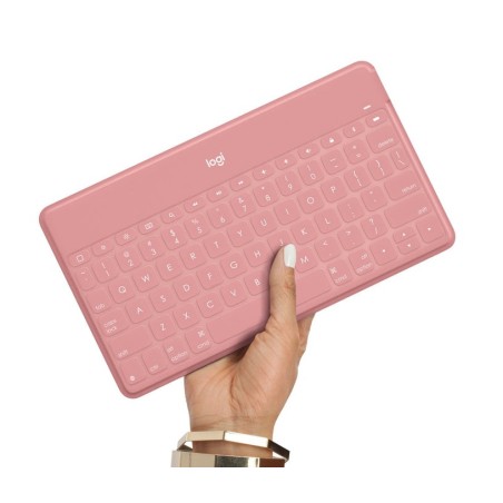 Teclado compacto inalámbrico por bluetooth logitech keys-to-go para iphone rosa