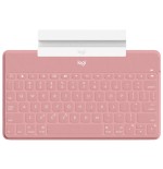 Teclado compacto inalámbrico por bluetooth logitech keys-to-go para iphone rosa