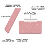 Teclado compacto inalámbrico por bluetooth logitech keys-to-go para iphone rosa