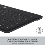 Teclado compacto inalámbrico por bluetooth logitech keys-to-go para iphone rosa