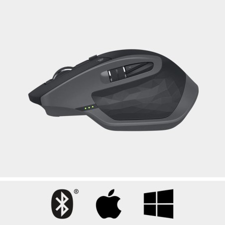 Ratón inalámbrico por bluetooth logitech mx master 2s batería recargable hasta 4000 dpi