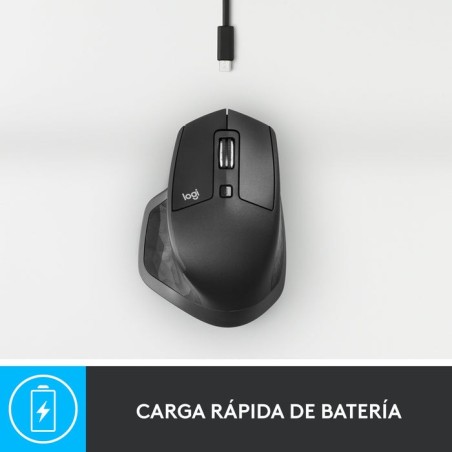 Ratón inalámbrico por bluetooth logitech mx master 2s batería recargable hasta 4000 dpi
