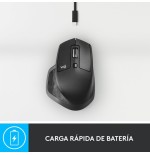 Ratón inalámbrico por bluetooth logitech mx master 2s batería recargable hasta 4000 dpi