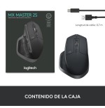 Ratón inalámbrico por bluetooth logitech mx master 2s batería recargable hasta 4000 dpi