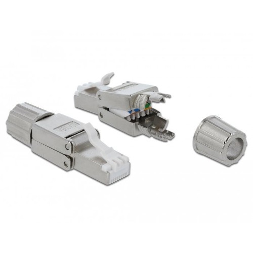Delock rj45 macho cat.6a stp sin herramientas