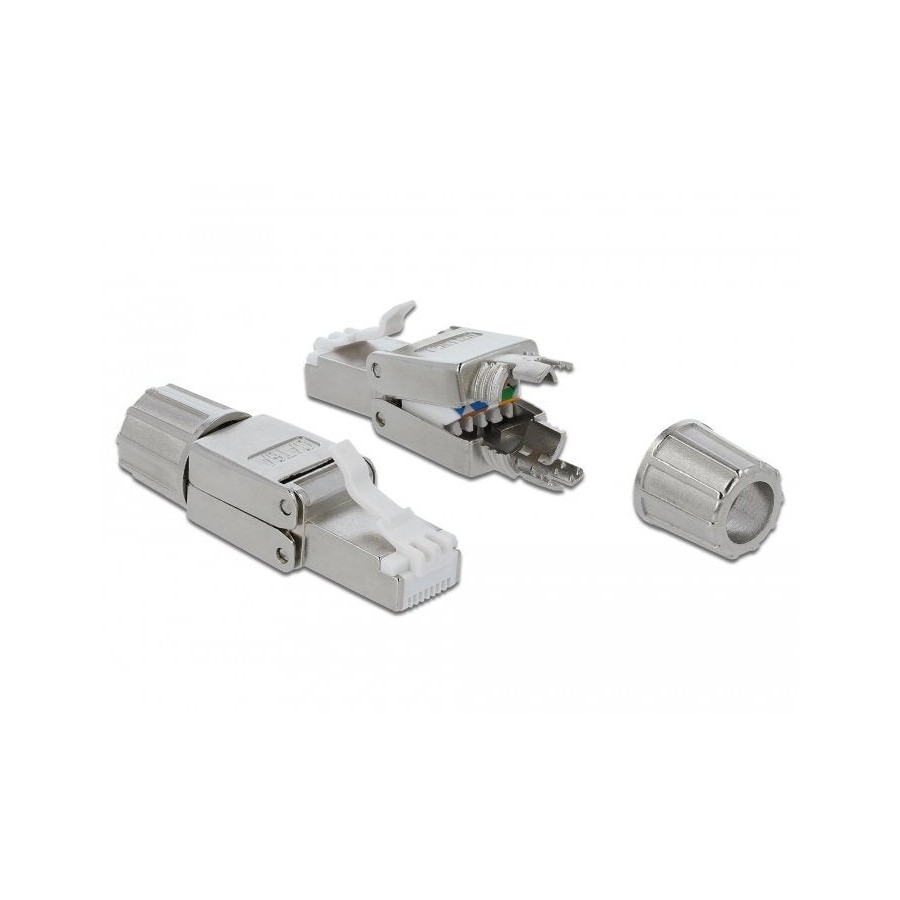 Delock rj45 macho cat.6a stp sin herramientas