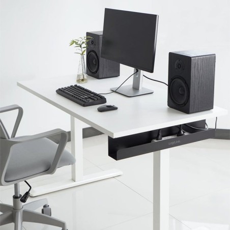 Logilink kab0070 organizador de cables bandeja de cables escritorio negro 1 pieza(s)