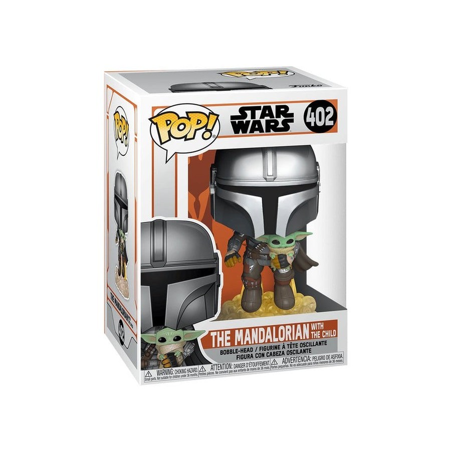 Figura pop star wars the mandalorian mando flying with jet pack