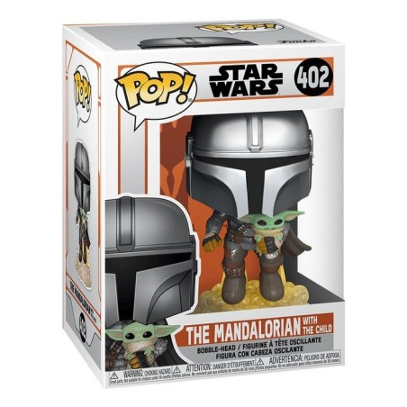 Figura pop star wars the mandalorian mando flying with jet pack