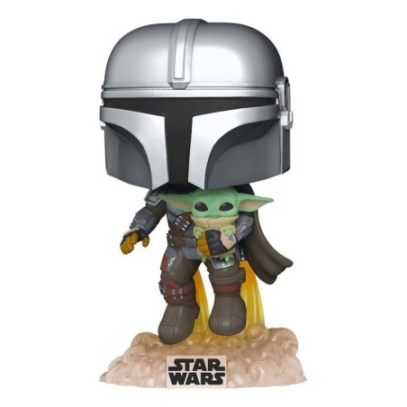 Figura pop star wars the mandalorian mando flying with jet pack