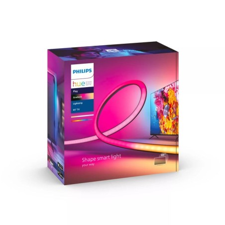 Tira led inteligente para tv philips hue play gradient lightstrip 65'' precisa philips hue bridge y hue sync