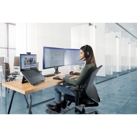 Soporte kensington smartfit space-saving dual 2 monitores negro