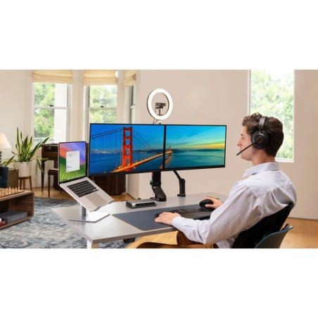 Soporte kensington smartfit space-saving dual 2 monitores negro