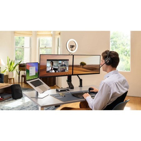 Soporte kensington smartfit space-saving dual 2 monitores negro