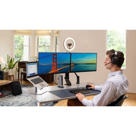 Soporte kensington smartfit space-saving dual 2 monitores negro
