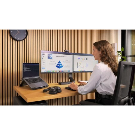 Soporte kensington smartfit space-saving dual 2 monitores negro
