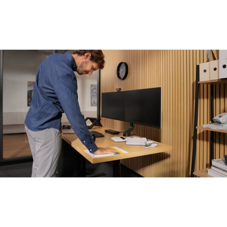 Soporte kensington smartfit space-saving dual 2 monitores negro