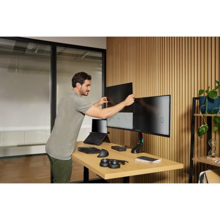 Soporte kensington smartfit space-saving dual 2 monitores negro