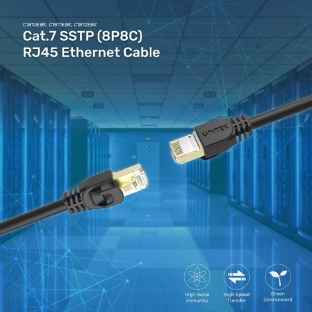 Unitek cable de red ethernet cat.7 sstp - 3m c1811ebk