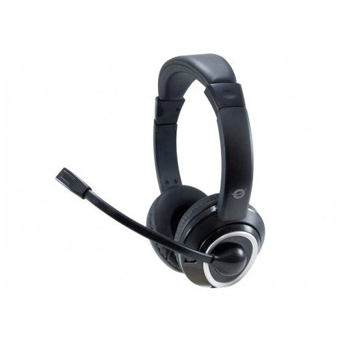 Conceptronic polona02ba, auriculares, diadema, juego, negro, binaural, 2 m
