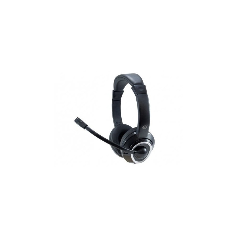 Conceptronic polona02ba, auriculares, diadema, juego, negro, binaural, 2 m