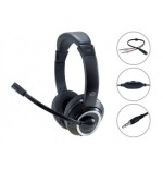 Conceptronic polona02ba, auriculares, diadema, juego, negro, binaural, 2 m