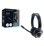 Conceptronic polona02ba, auriculares, diadema, juego, negro, binaural, 2 m