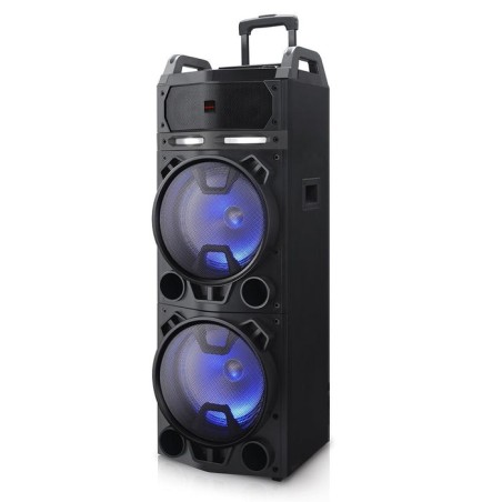 Karaoke portatil aiwa kbtus-900 negro 100w rms/bluetooth/usb/m-sd/aux in/2xmicrofono/led kbtus-900