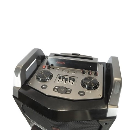 Karaoke portatil aiwa kbtus-900 negro 100w rms/bluetooth/usb/m-sd/aux in/2xmicrofono/led kbtus-900