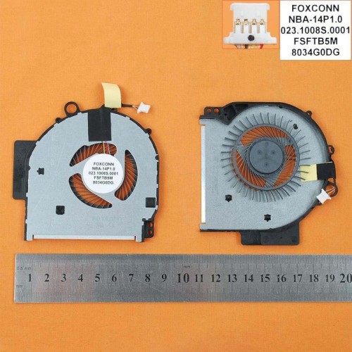 Ventilador cpu para portátil hp pavilion x360 14-ba series 924281-001 023.1008s.0001 nfb80a05h-002