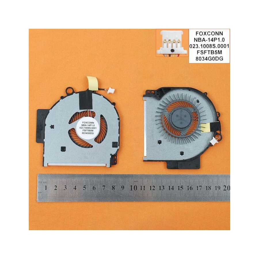 Ventilador cpu para portátil hp pavilion x360 14-ba series 924281-001 023.1008s.0001 nfb80a05h-002