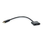 Cable adaptador usb-c a audio dac 2 jack 3.5mm hembra para auricular y microfono